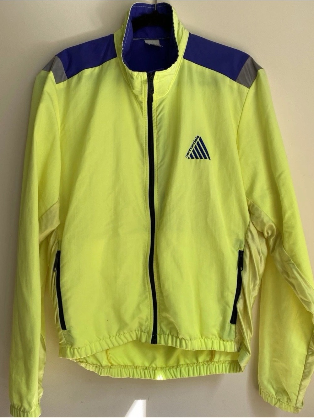 Vintage Cannondale Neon Cycling Windbreaker Jacket Medium Made USA